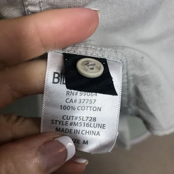 Billabong Shirt Mens M Light Tan Shoulder Tap Long Sleeve Minimalist Vintage - Picture 11 of 13